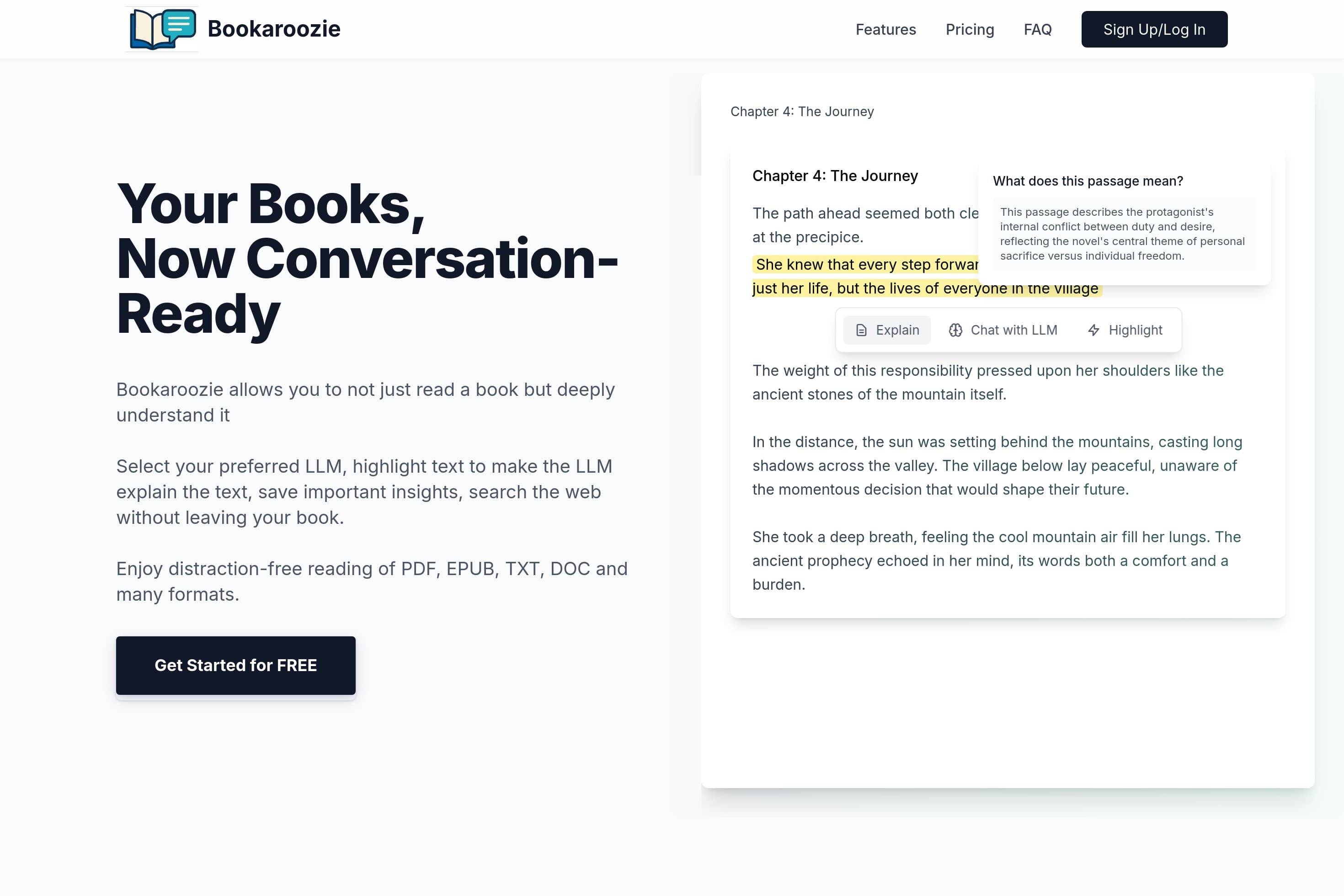Bookaroozie | Interactive AI Book Reader for PDF, EPUB, and MOBI - Image 1