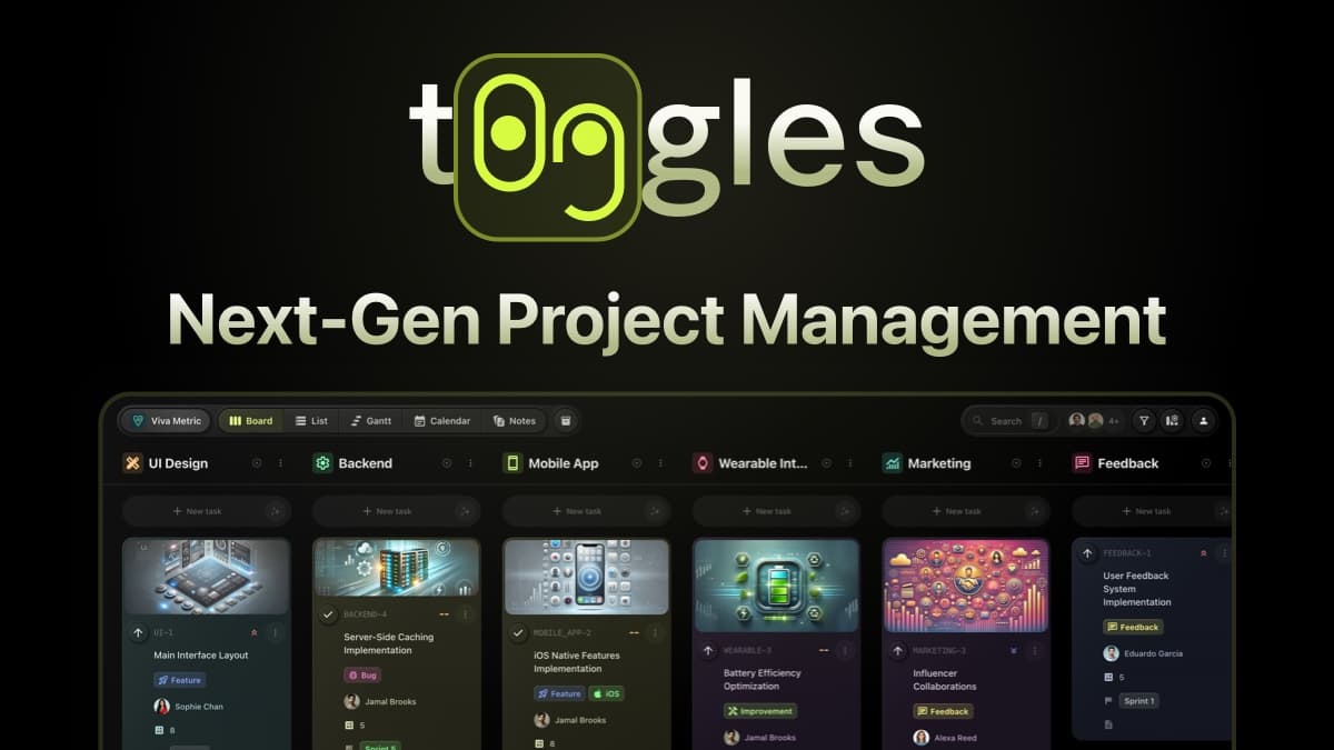 t0ggles - Next-Gen Project Management - Image 1