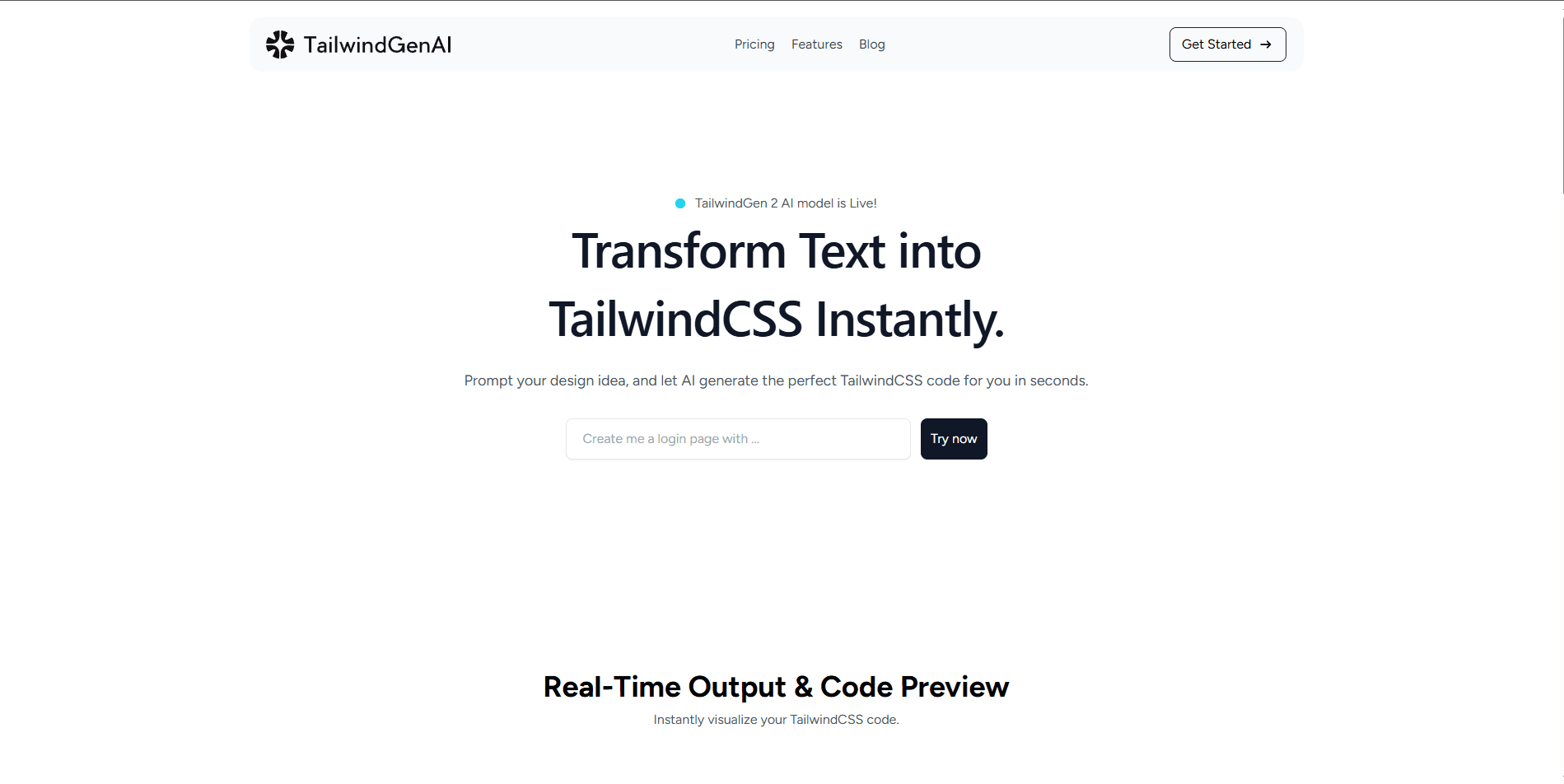 Generate TailwindCSS Code with AI. Prompt your design. - Image 1
