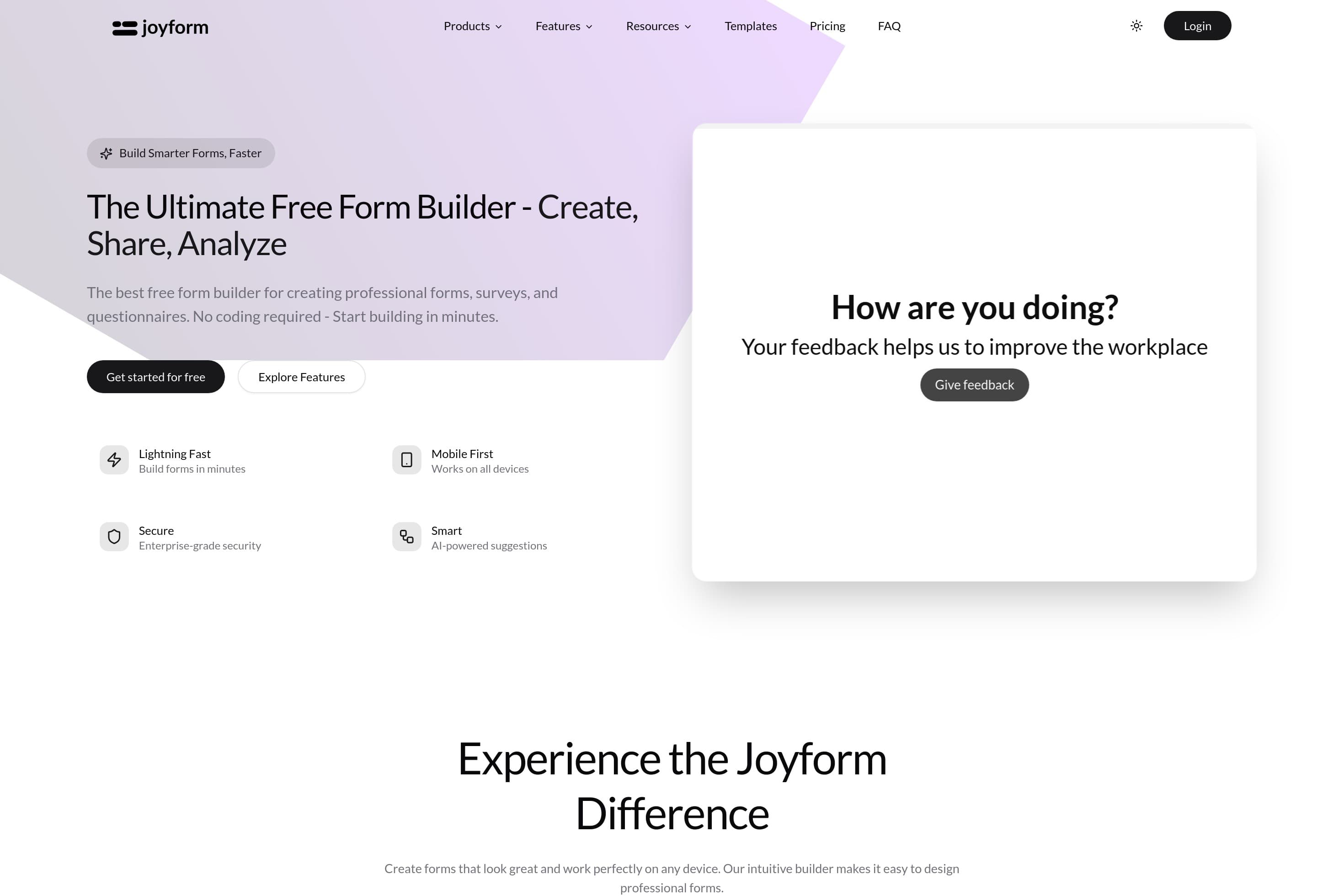 Free Online Form Builder - Create Beautiful Forms | Joyform