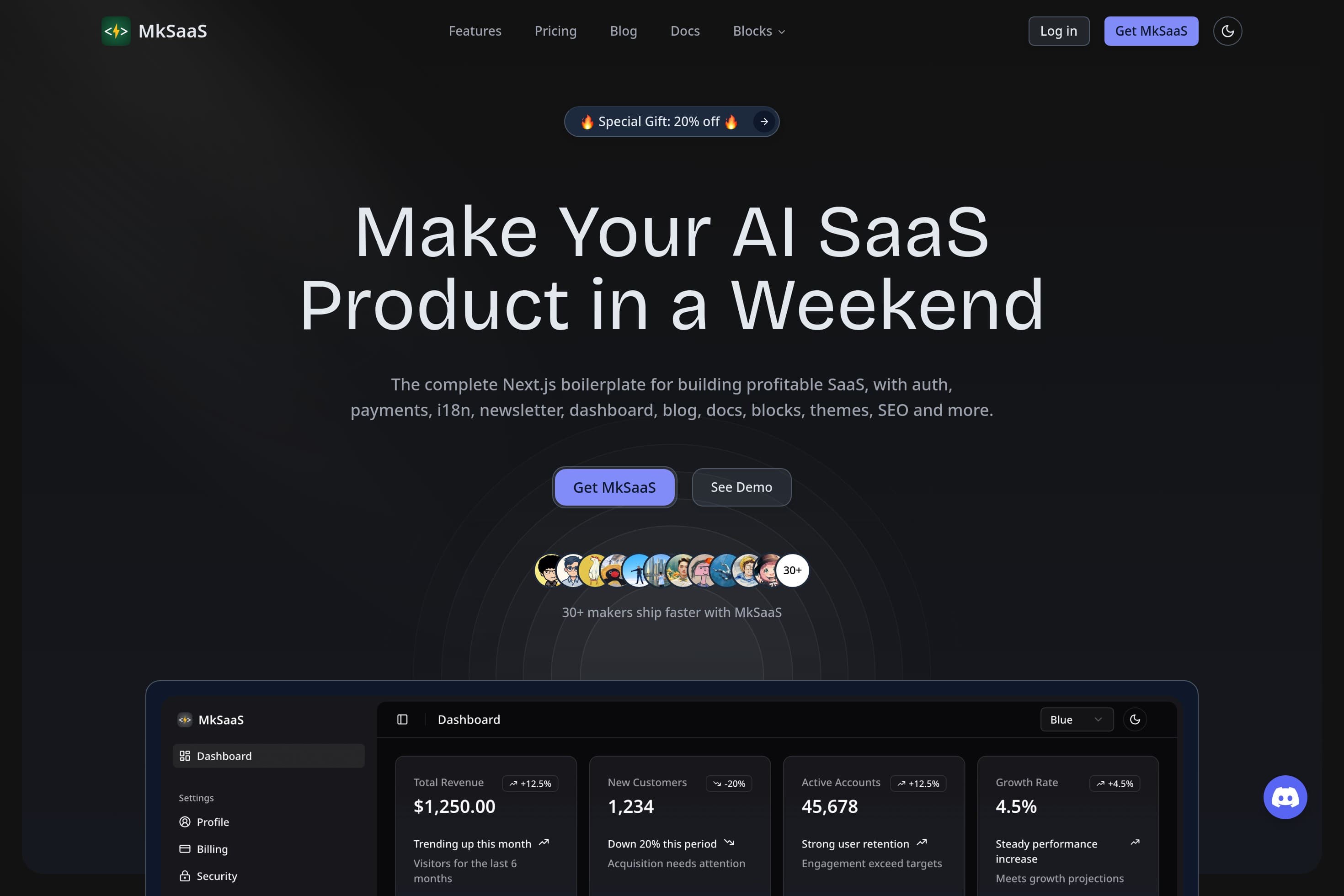 MkSaaS - Make Your AI SaaS Product in a Weekend - Image 1