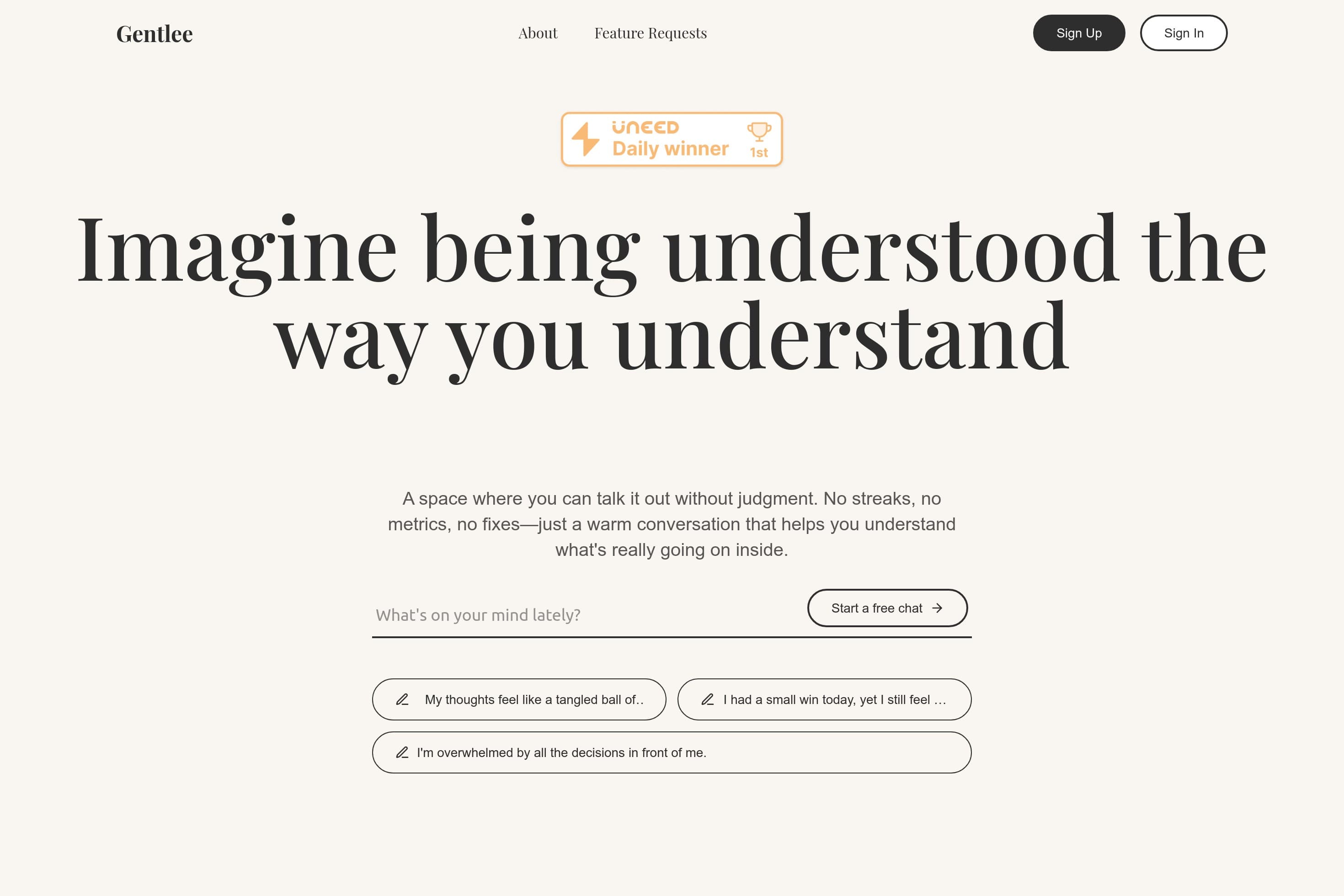 Gentlee - A space for mindful reflection - Image 1