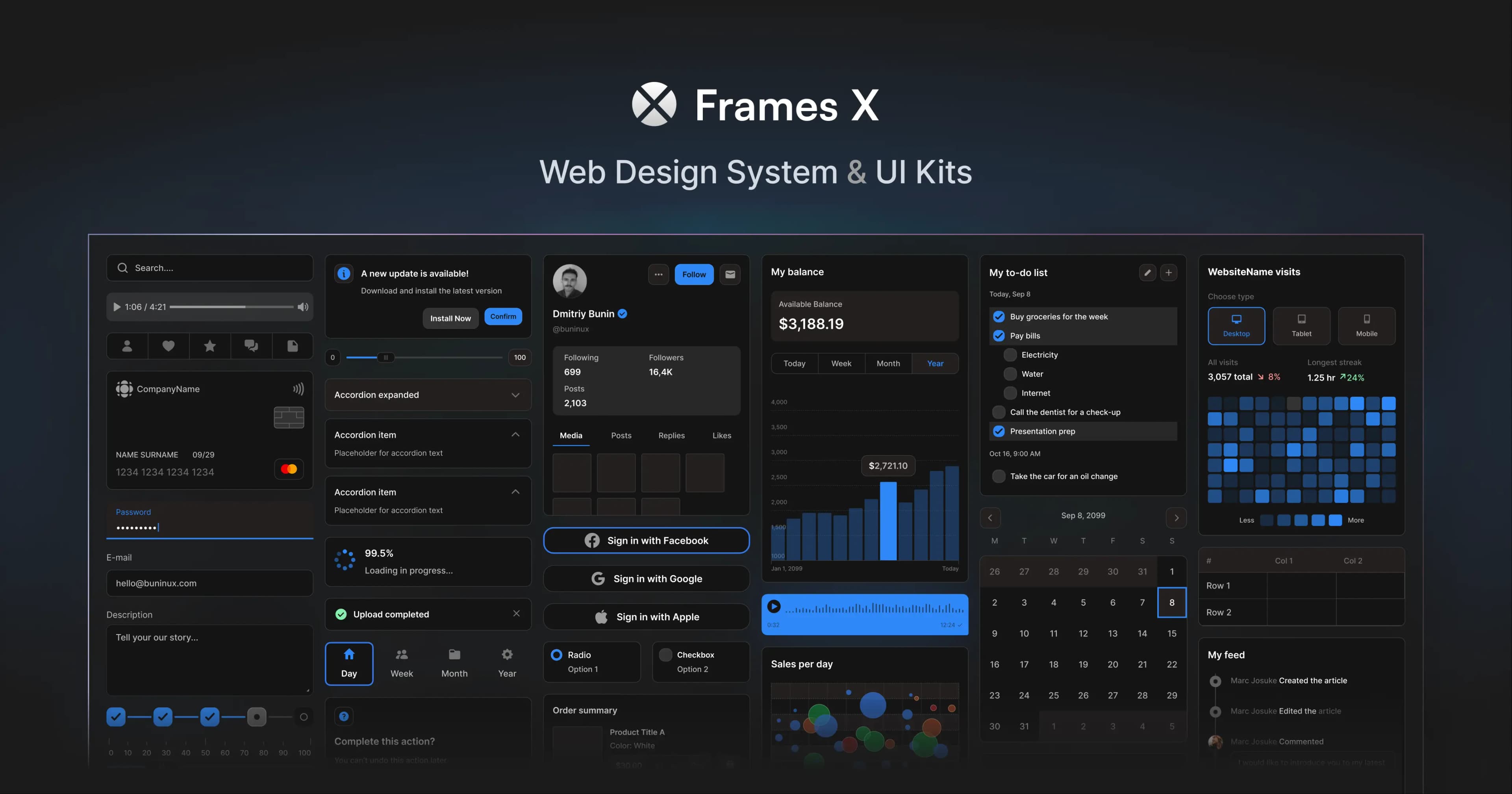 Frames X — Figma UI Kit and Web Design System - Image 1