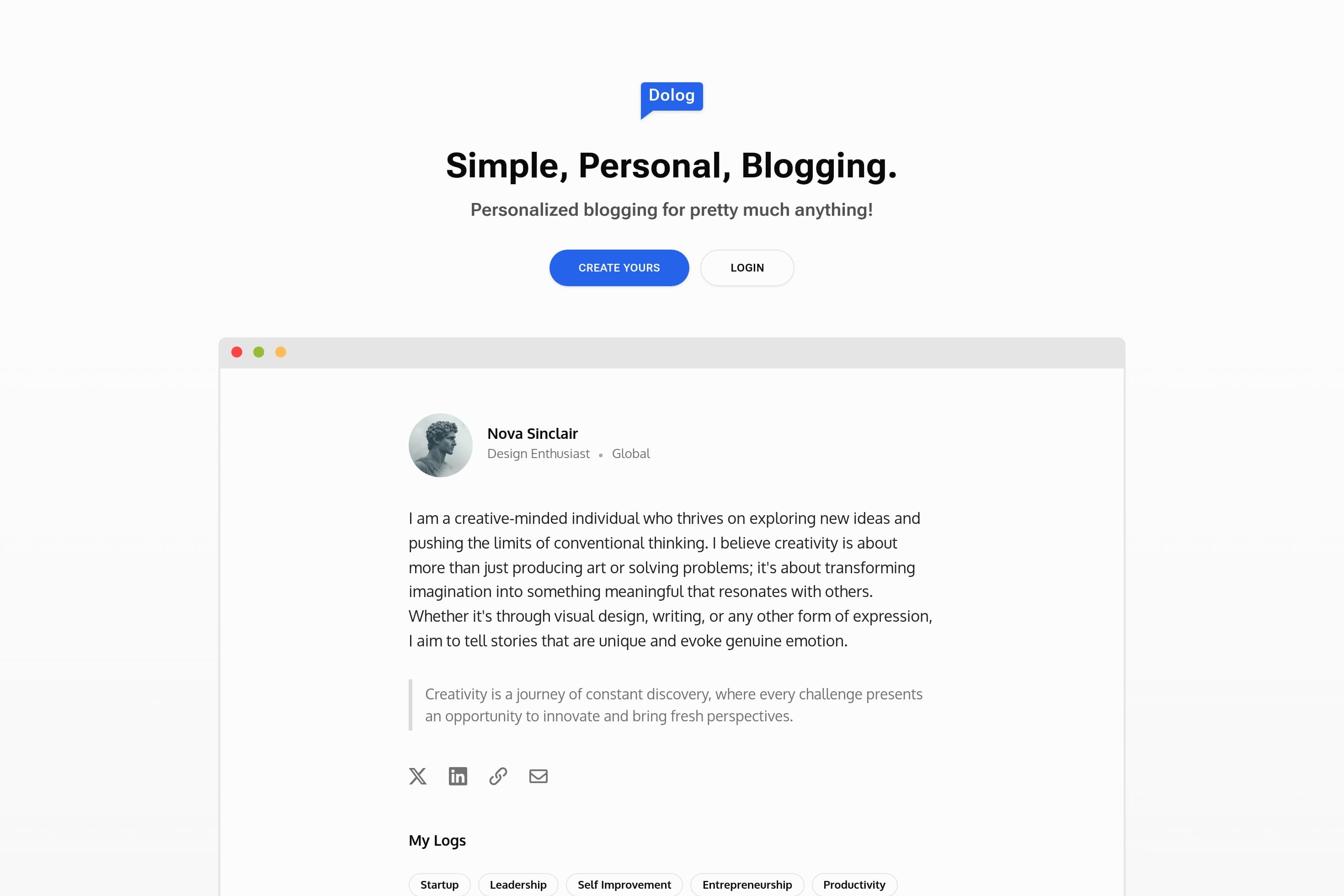 Dolog — Simple, Personal, Blogging. - Image 1