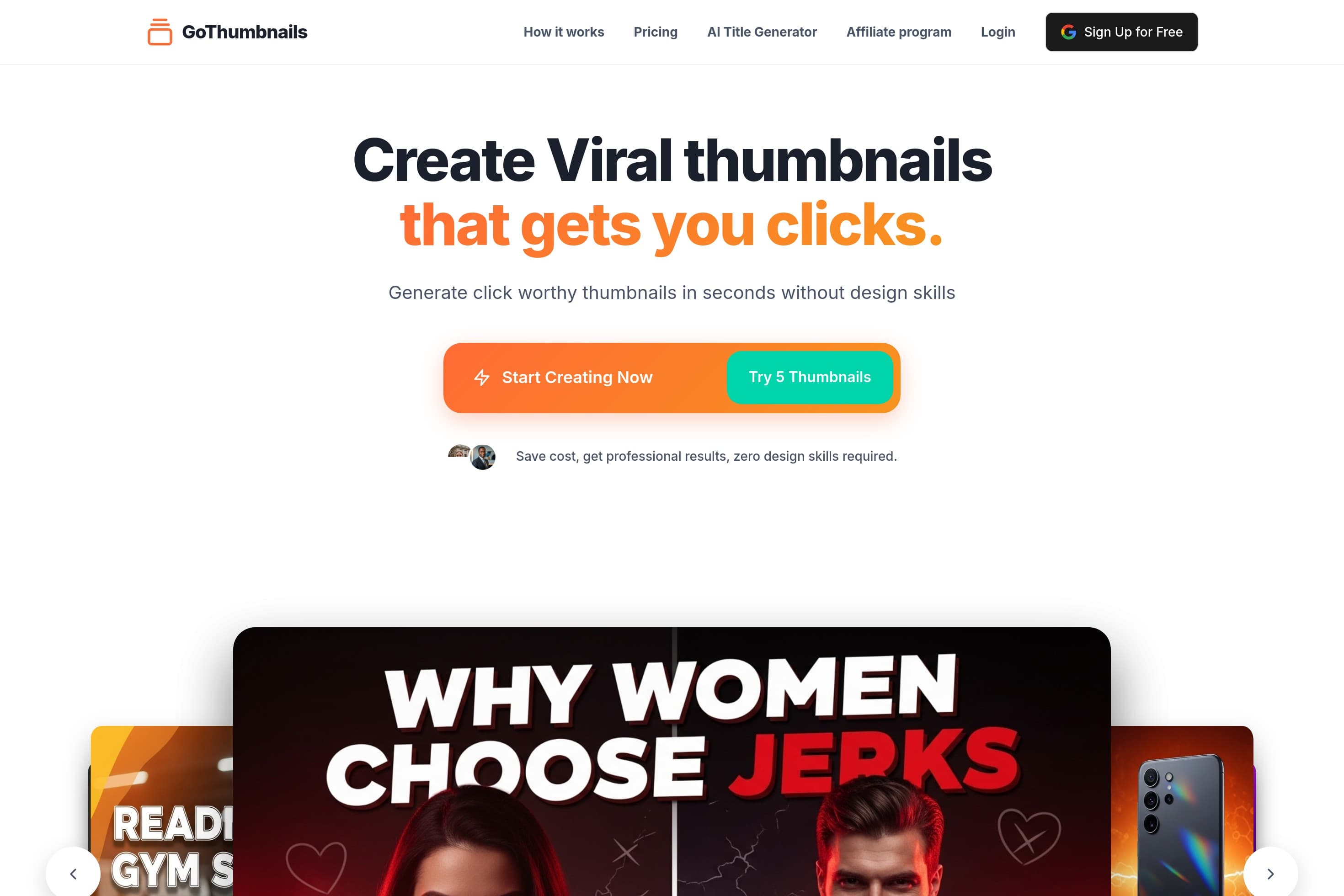 GoThumbnails - AI YouTube Thumbnail Maker | Create Viral Thumbnails in Seconds - Image 1