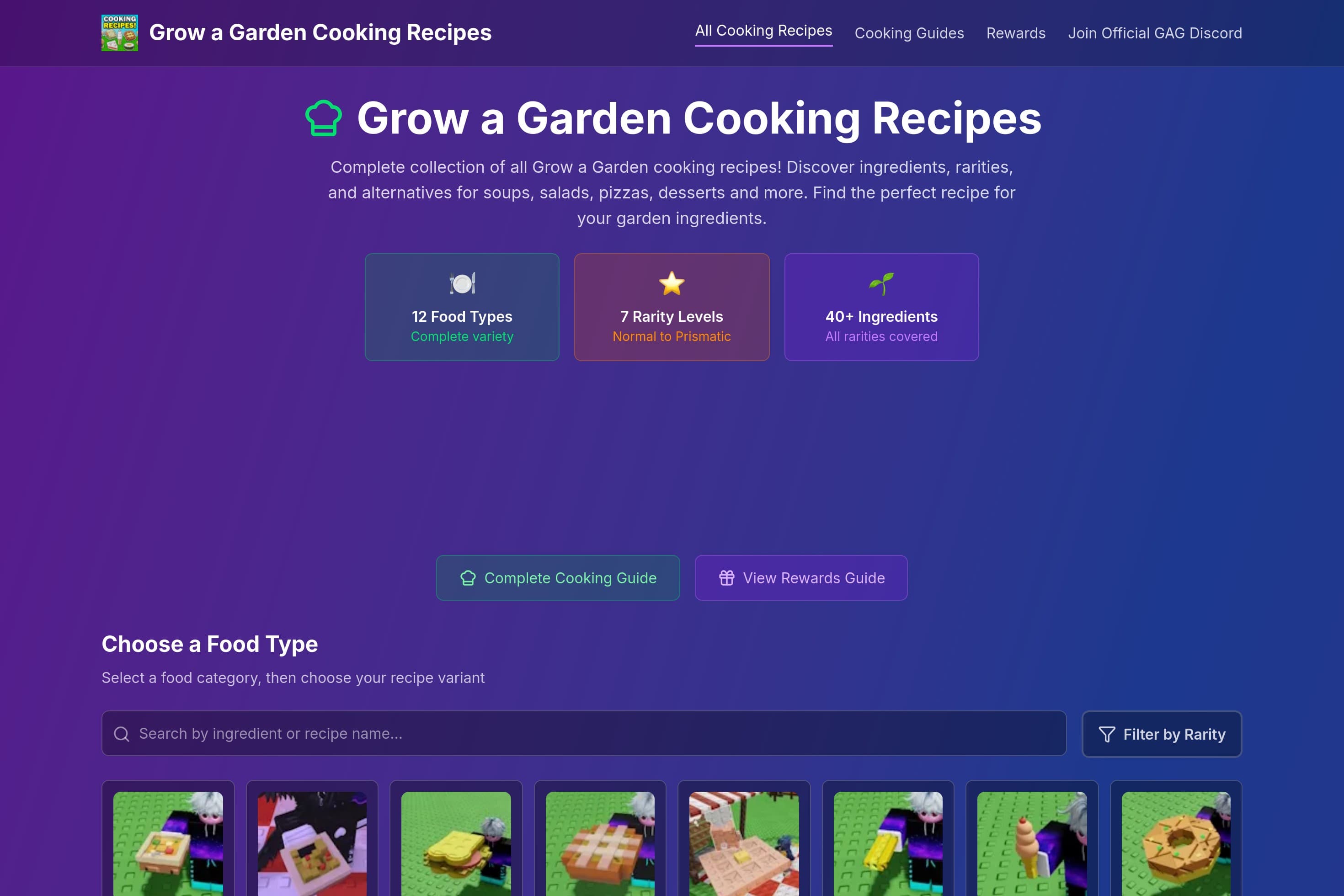 Grow a Garden Cooking Recipes Guide - Complete Recipe Collection - Image 1