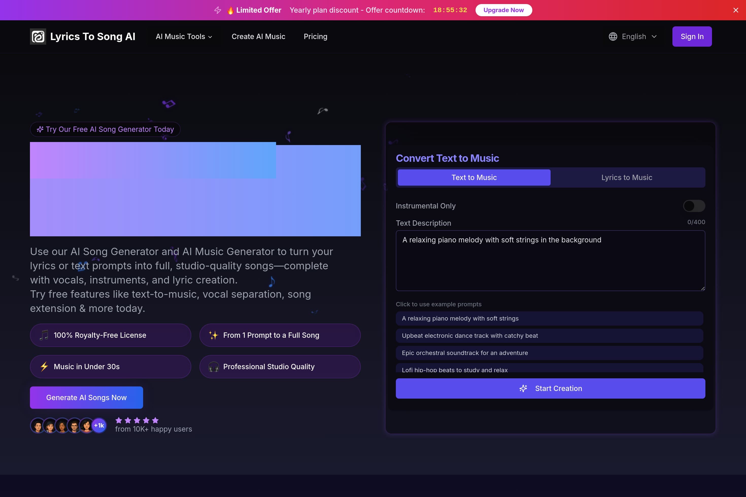 AI Song Generator – Lyrics to Song AI & Music Maker Online - Image 1