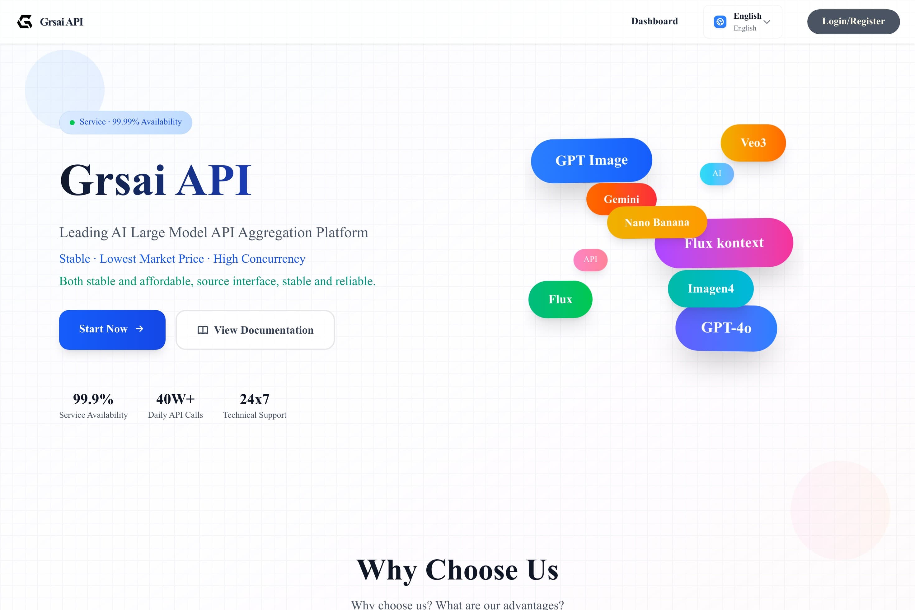 Grsai AI Large Model API Aggregation Platform, Super Stable, Low Price