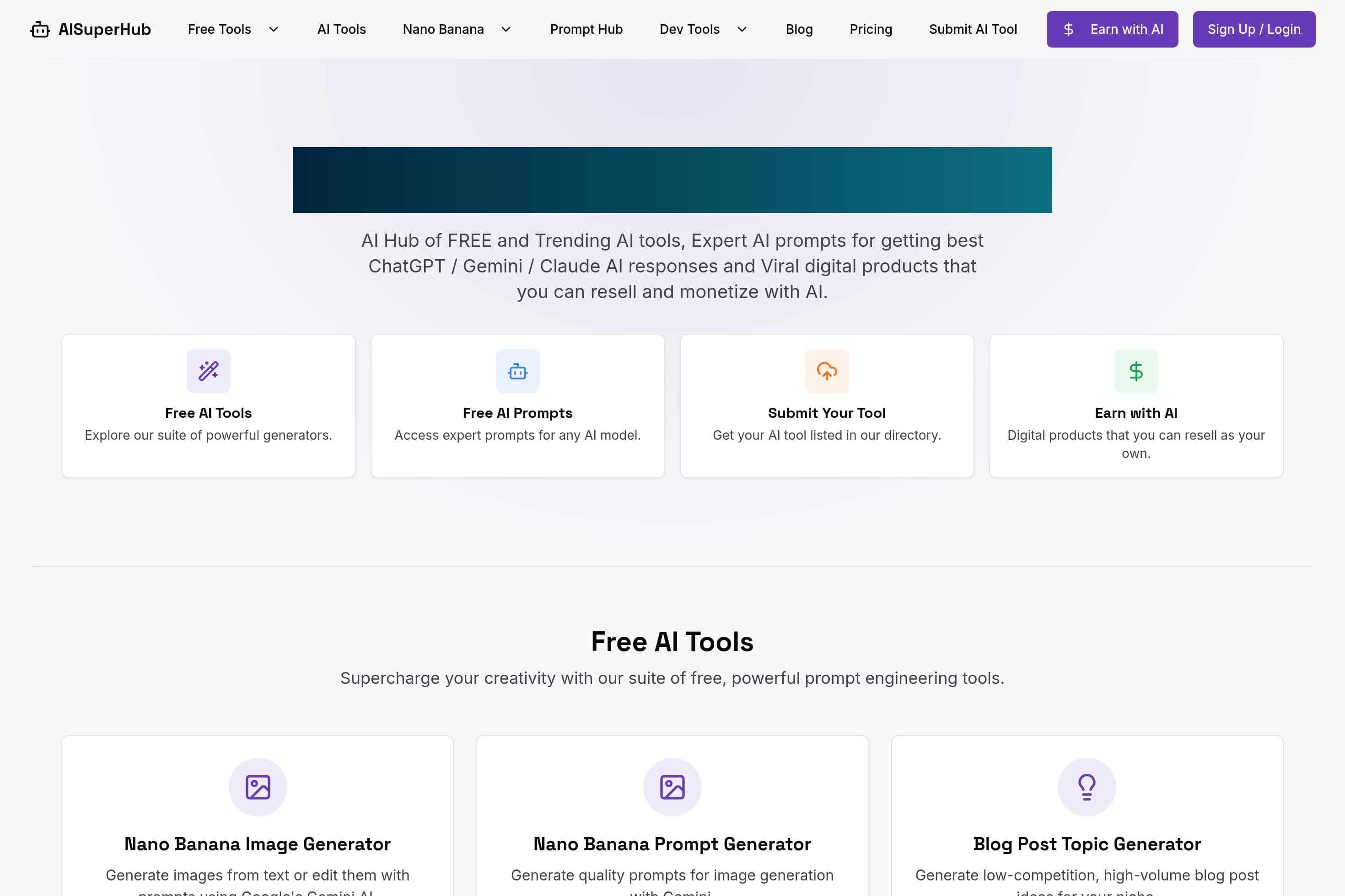 AISuperHub: Free AI Tools, Prompts & Monetization Resources - Image 1