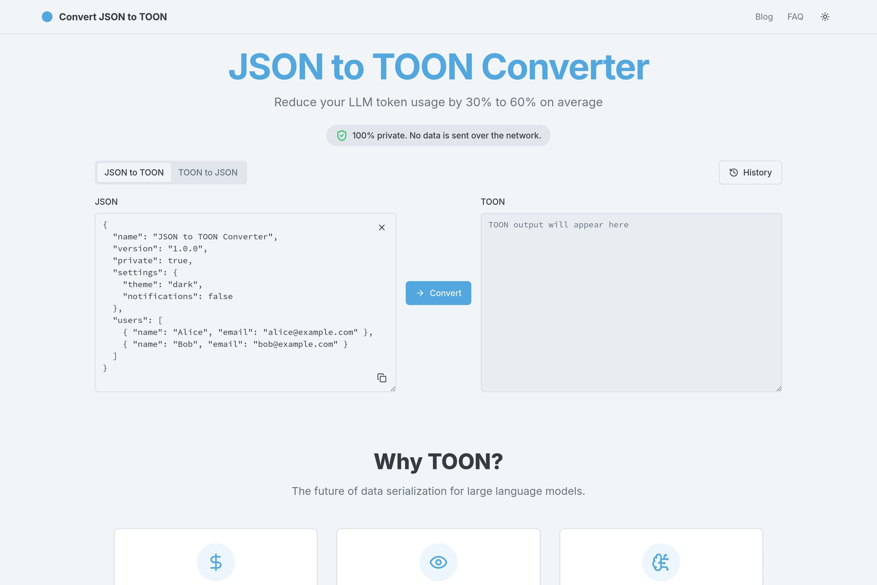 Convert JSON to TOON for free | Reduce LLM costs by 30% to 60% - Image 1