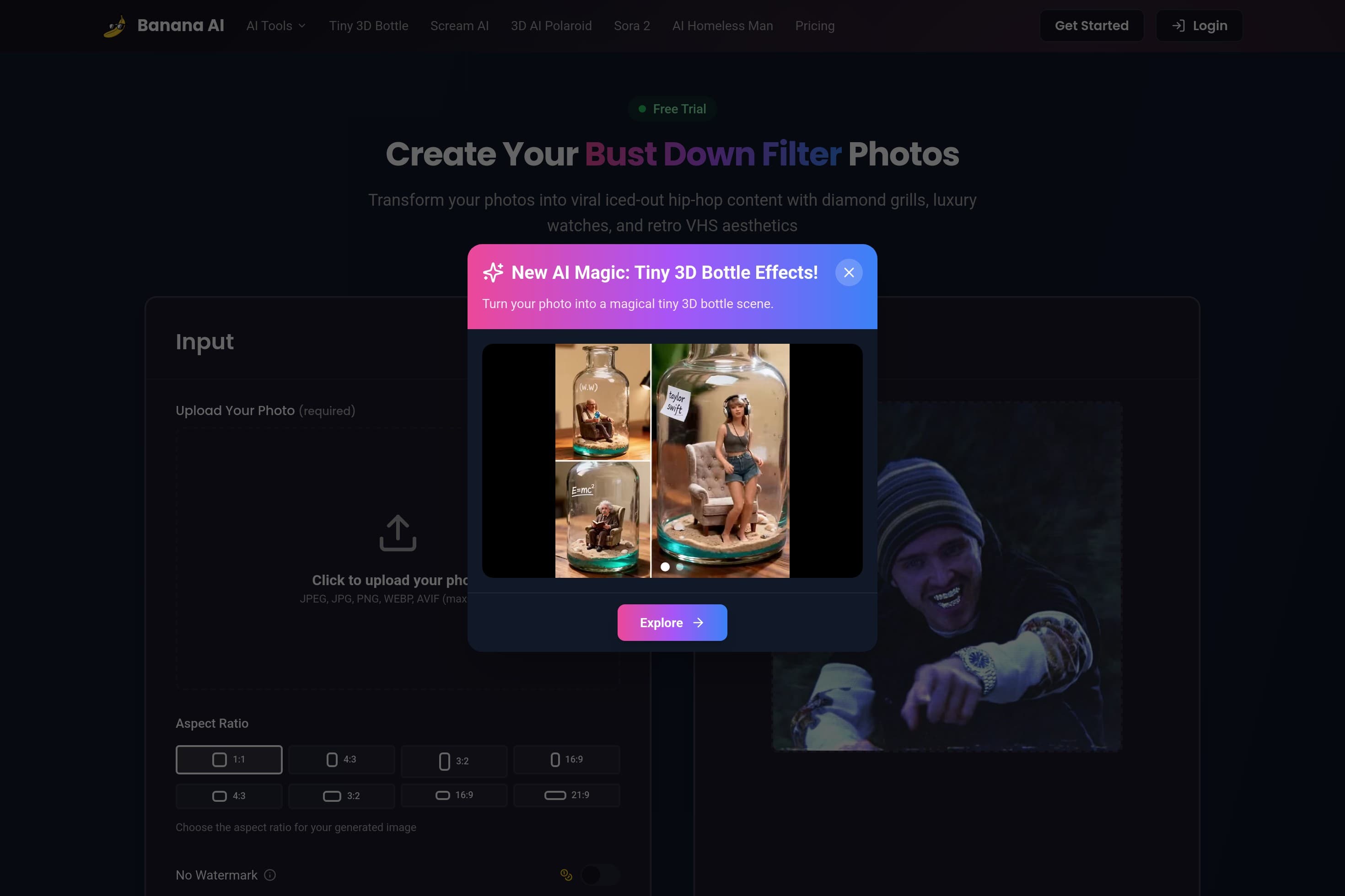 Bust Down Filter | Banana AI