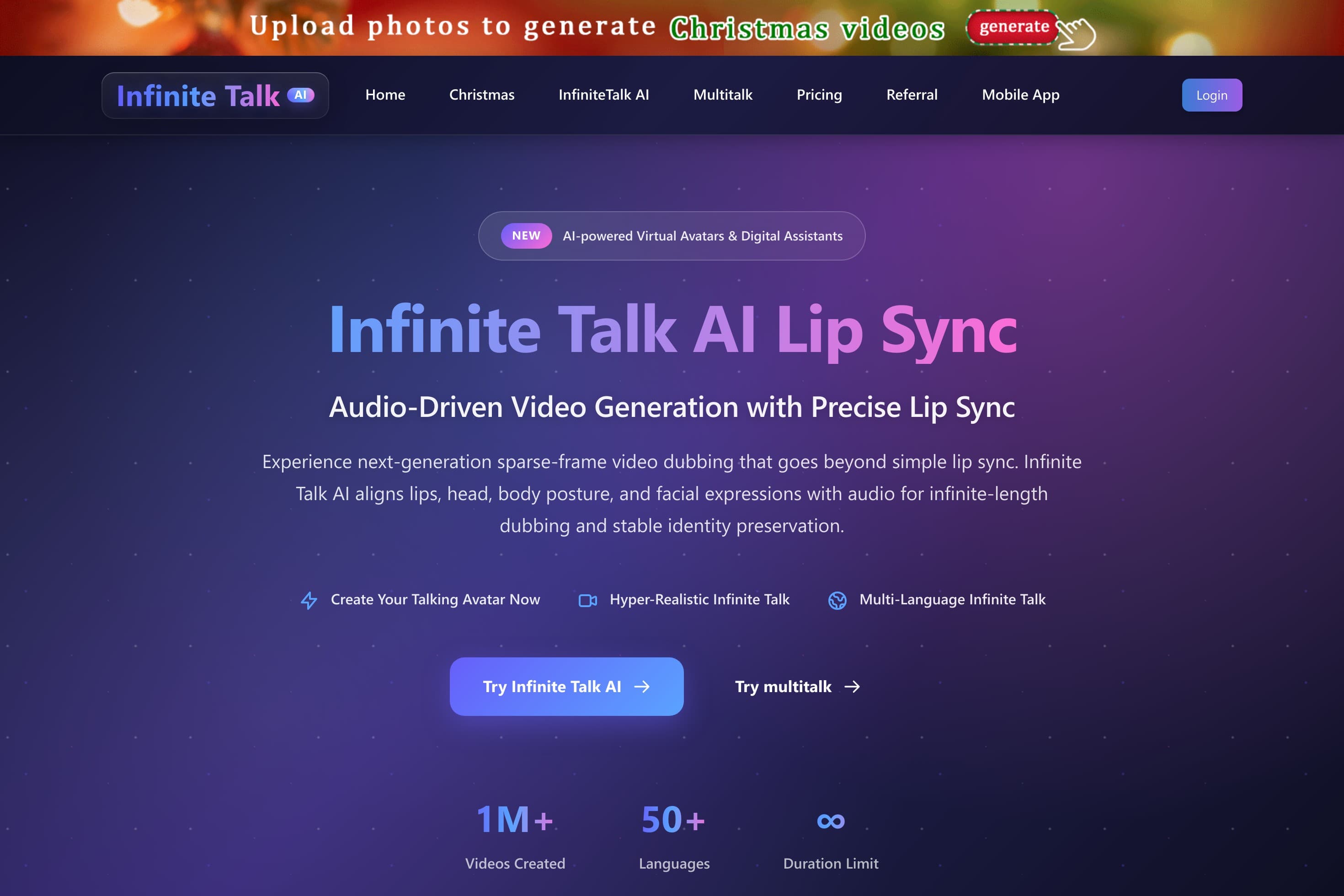 Infinite Talk AI: Audio-Driven Lip Sync Generator | InfiniteTalk - Image 1