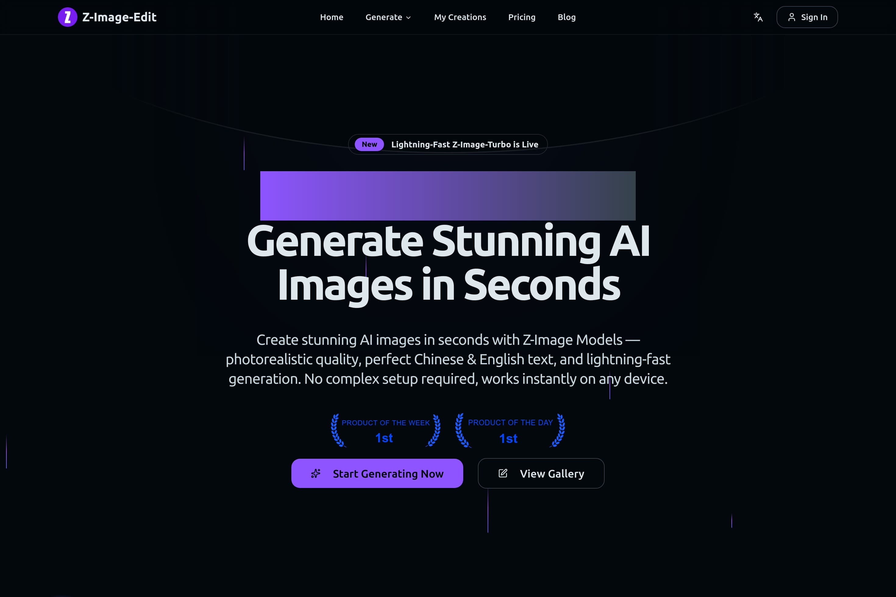 Z-Image-Edit Online - Free AI Image Generator in Seconds by Z-Image Models - Image 1