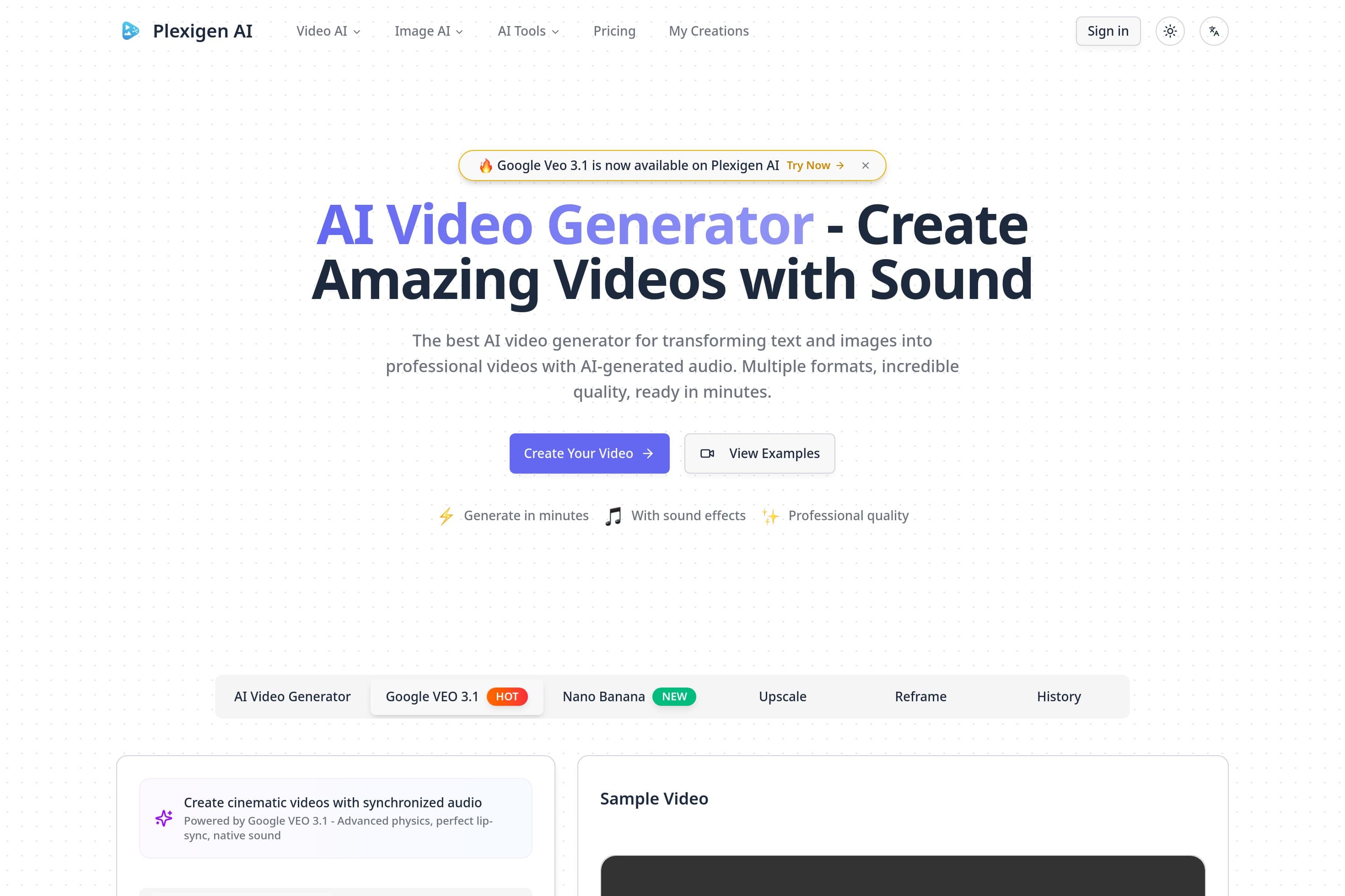 Plexigen AI - AI Video Generator with Audio & Effects - Image 1
