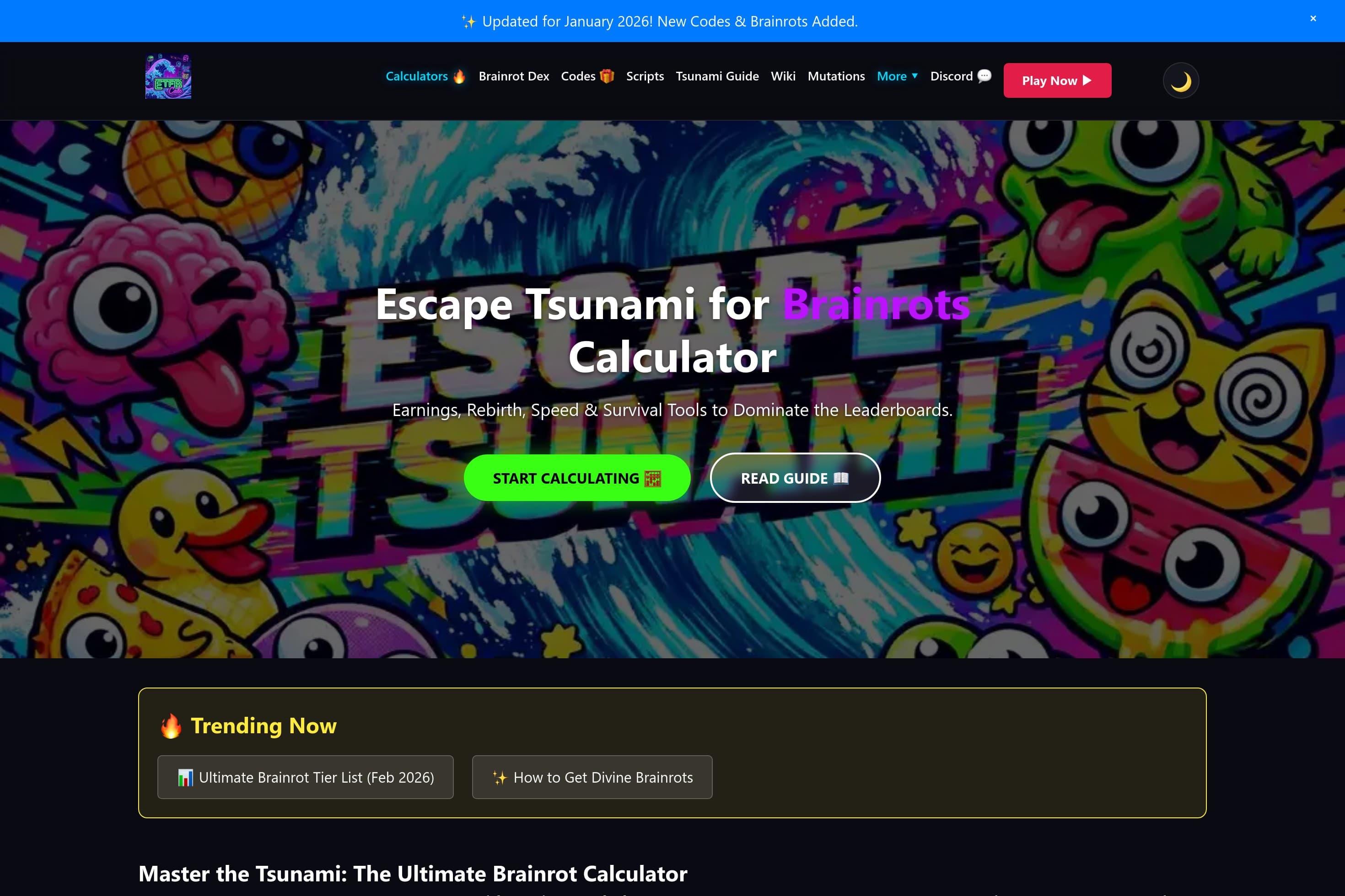 Escape Tsunami for Brainrots Calculator - Maximize Your Earnings