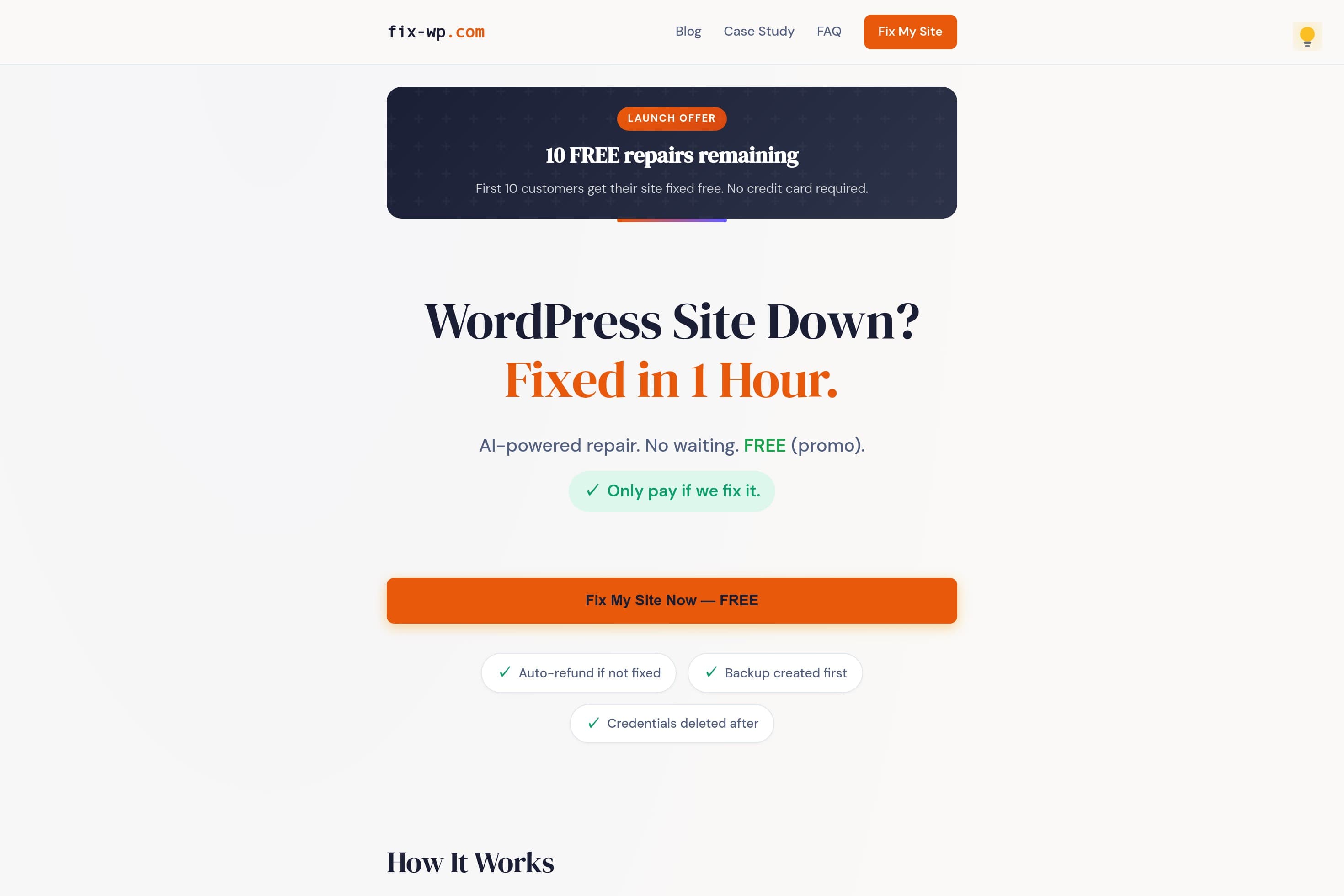 WordPress Site Down? Fixed in 1 Hour. - Image 1