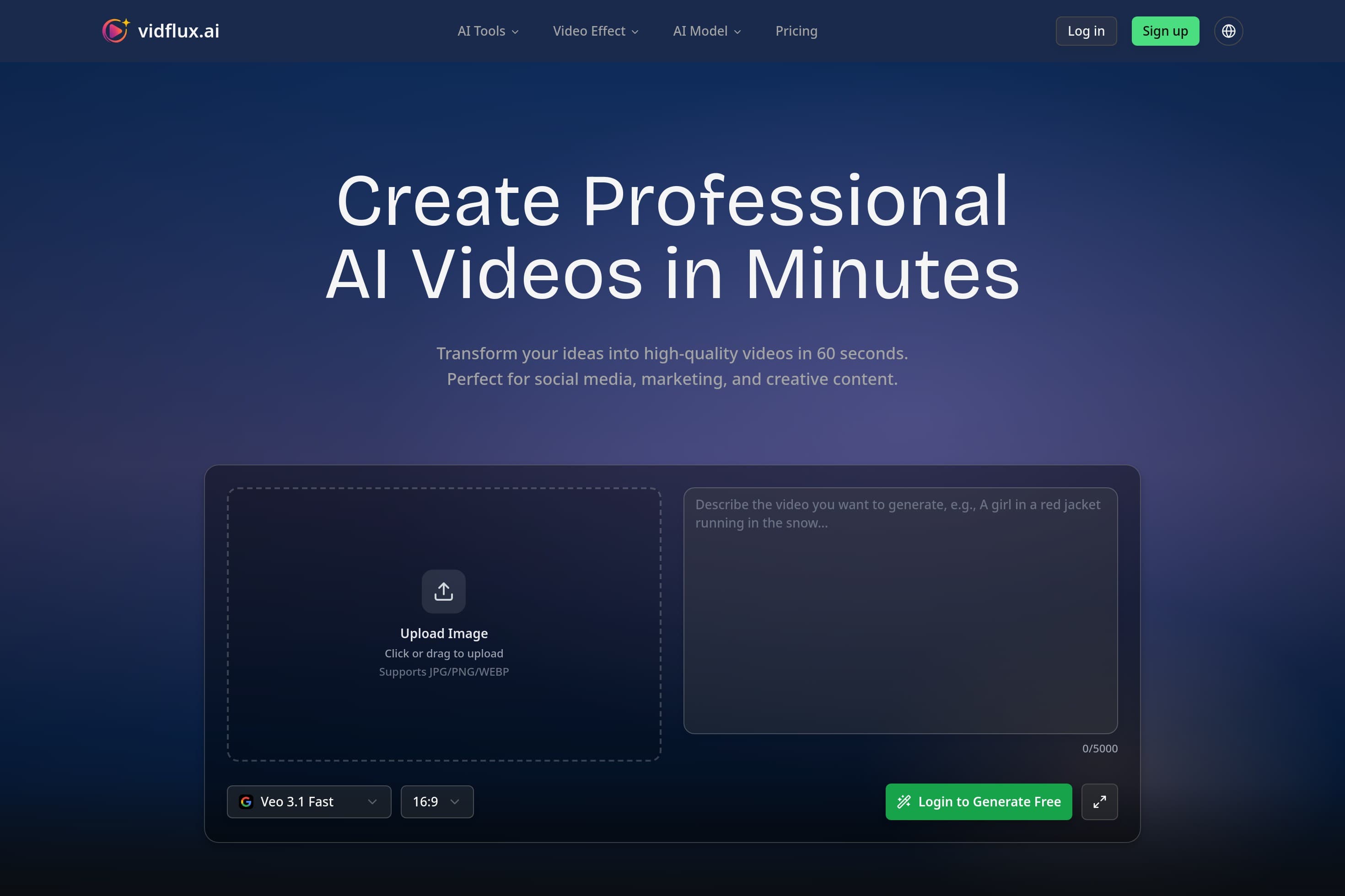 vidflux ai: Create Professional AI Videos in Minutes