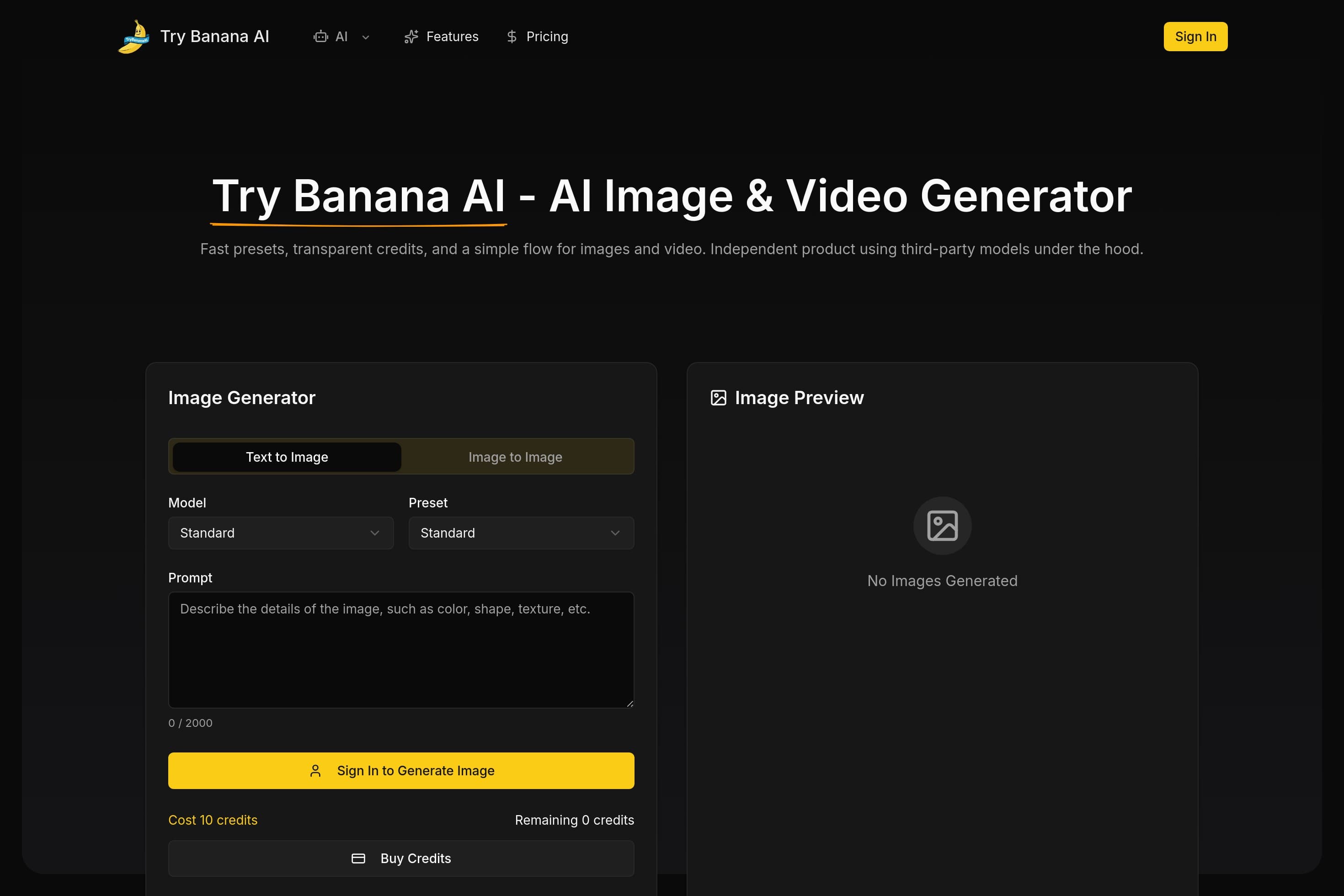 AI Image Generator & AI Video Generator | Try Banana AI - Image 1