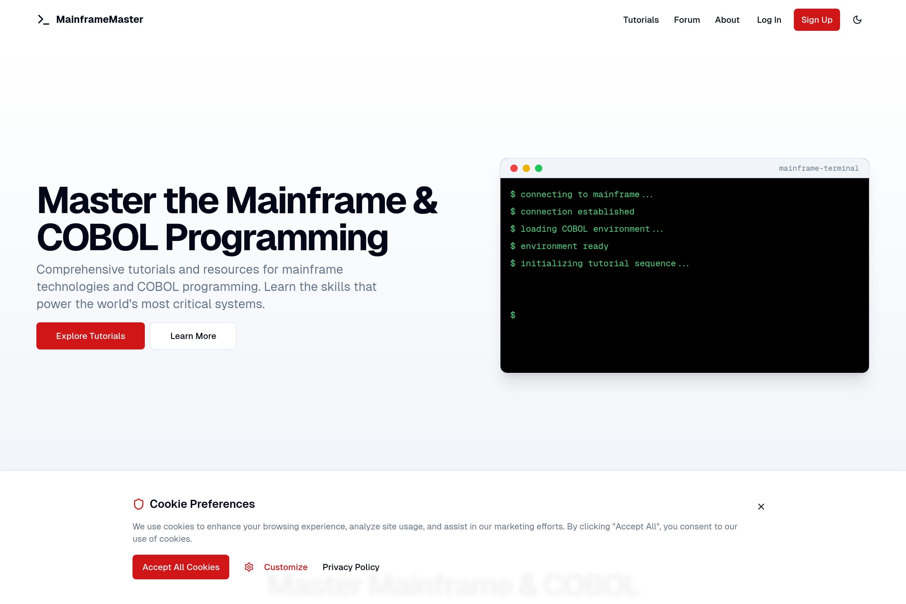 MainframeMaster - COBOL & Mainframe Tutorials - Image 1