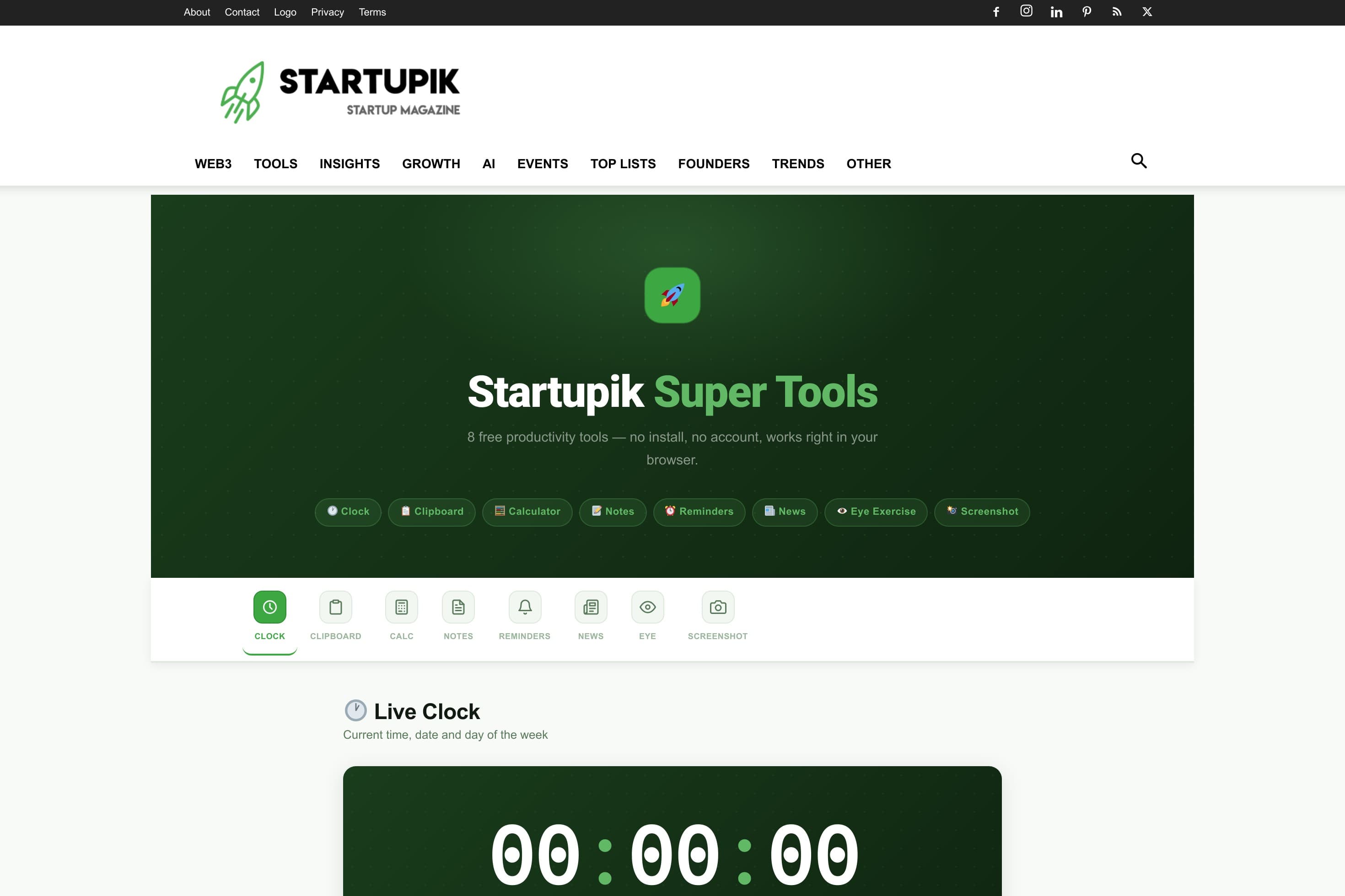 Startupik Super Tools — 8 Free Online Productivity Tools