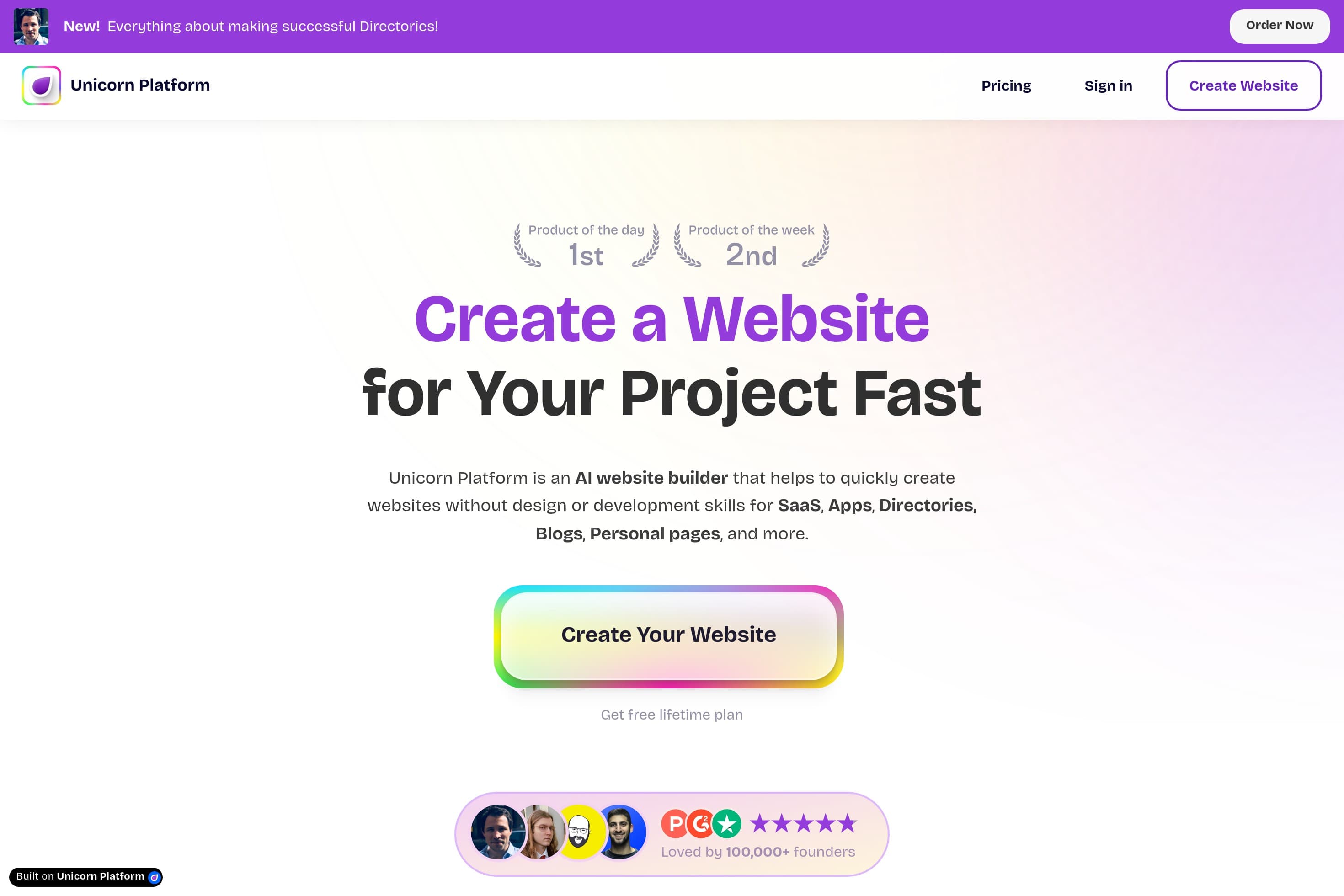 Unicorn Platform 🦄 AI Website Builder for Busy Founders - Image 1