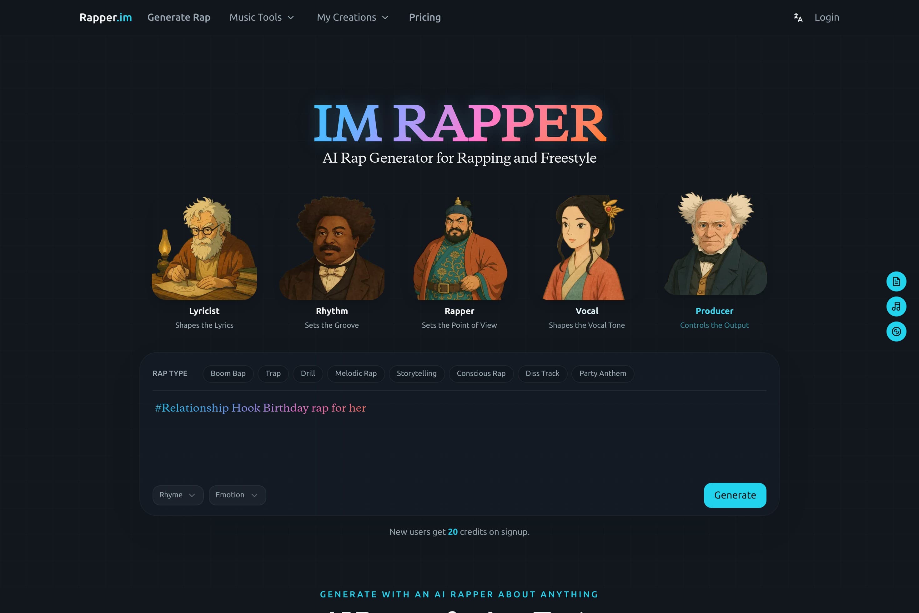 AI Rapper - AI Rap Generator for Rapping and Freestyle