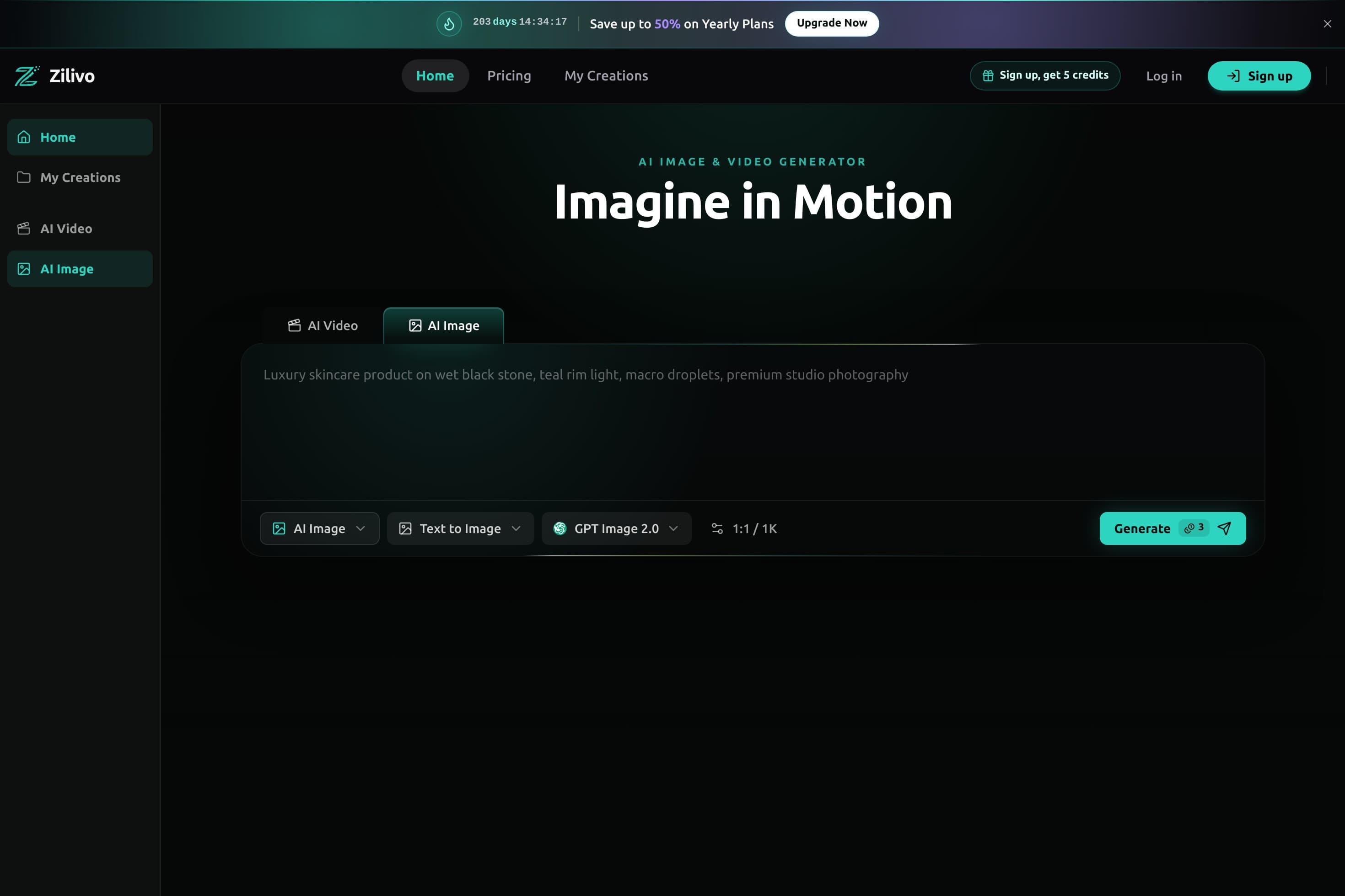 Zilivo AI - Professional Image & Video Creation Platform - Image 1