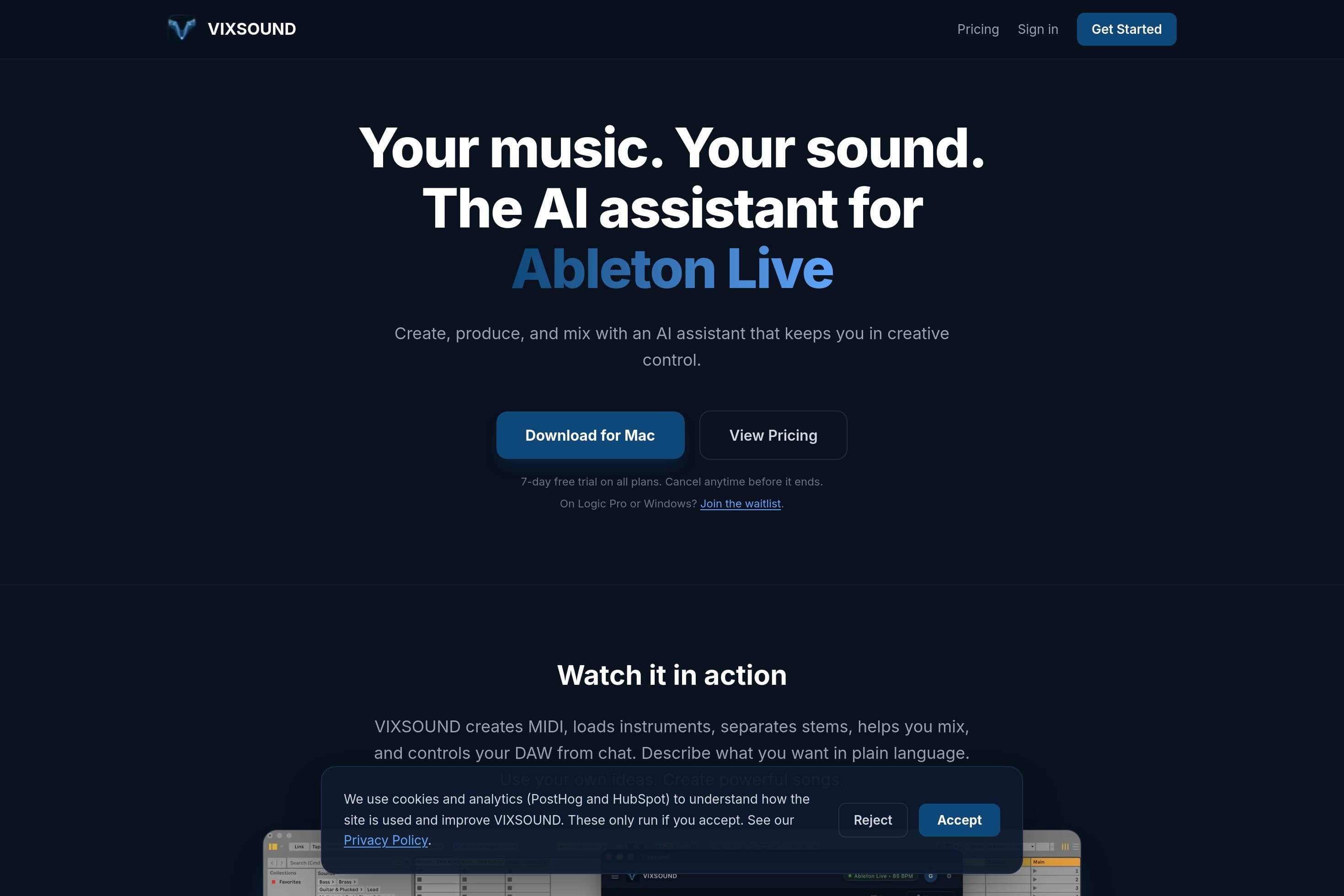 VIXSOUND — AI Assistant for Ableton Live Music Production - Image 1