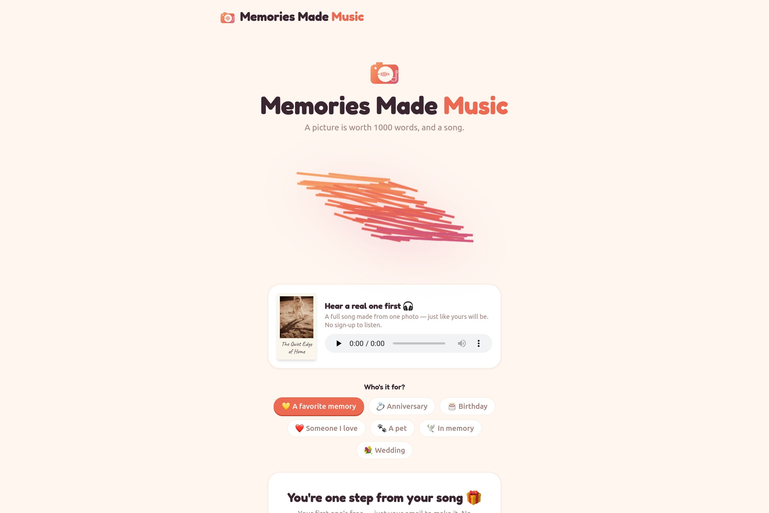 Memories Made Music — Turn a photo into a song