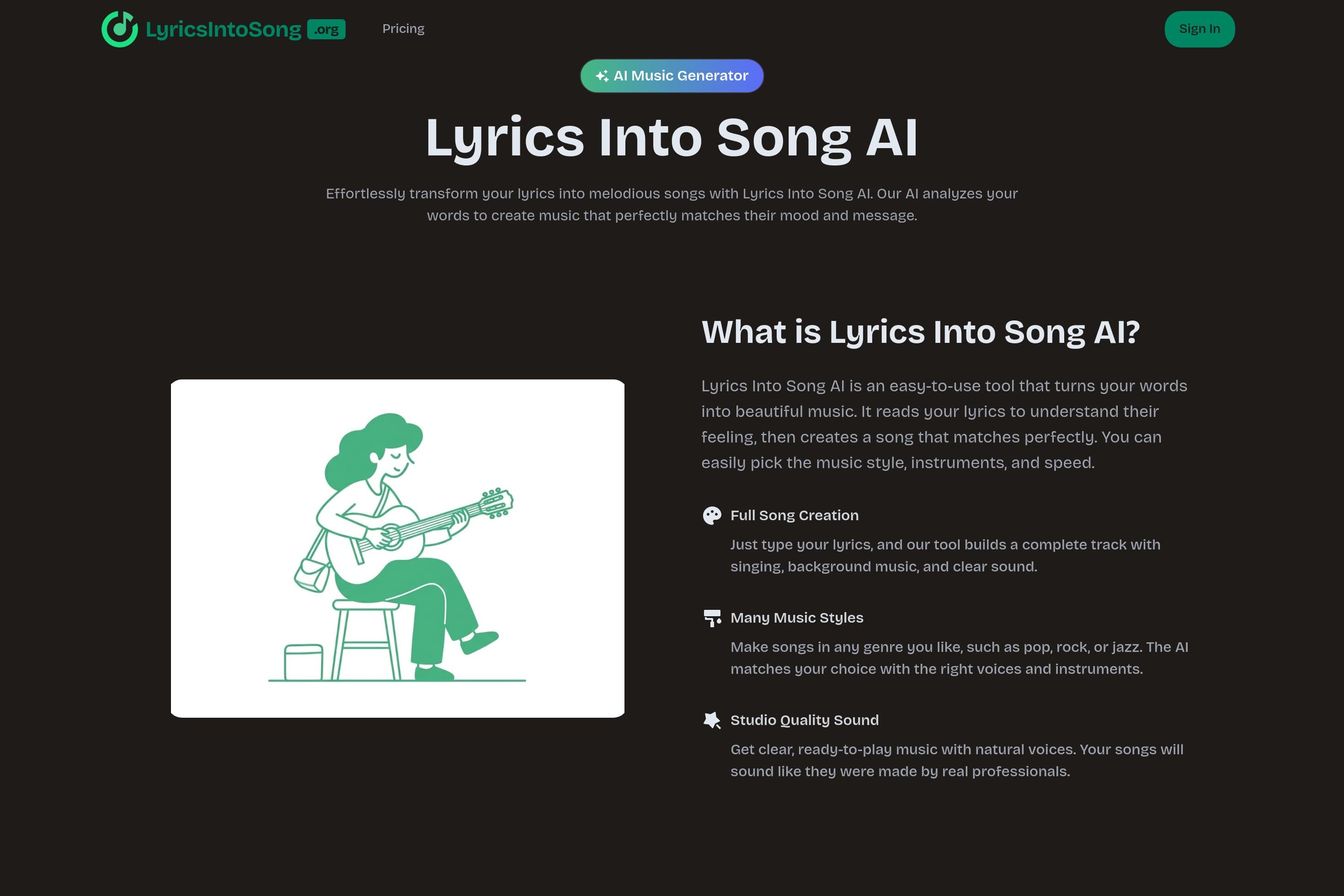 Lyrics Into Song AI — Free Online Lyrics to Song Converter - Image 1