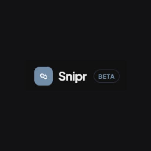 Snipr - Best Custom Domain URL Shortener + QR Code Generator logo