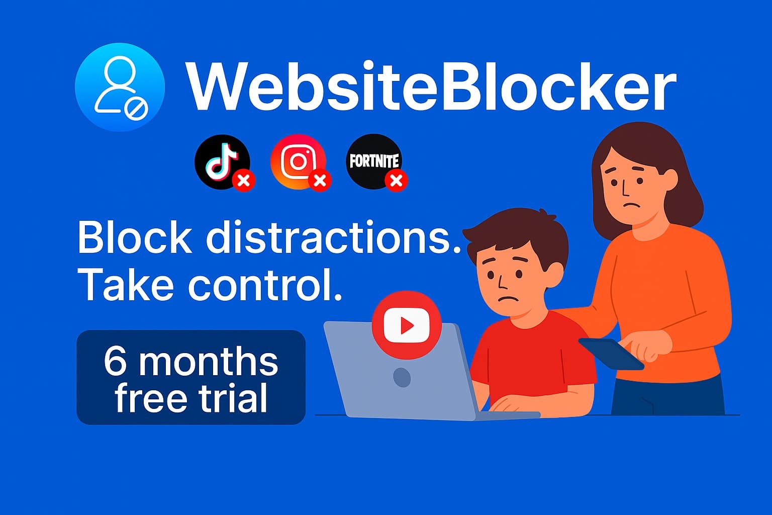 Website-Blocker: Advanced Parental Controls for Safe Online Browsing and Protection - Image 1