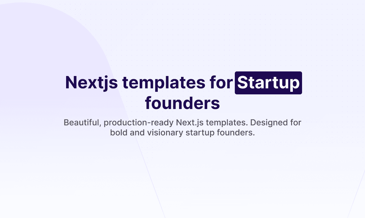 Nextjs templates for Startup founders - Image 1